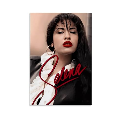UWERHW Selena Quintanilla (5) Póster de pared de lona para decoración de sala de estar, dormitorio, 20 x 30 cm, estilo sin marco
