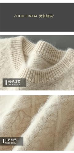 Hamthuit Men Sweater Thick Men's Round Collar Pullover Sweater Business Casual Relaxed Warm Long Sleeve Base Knit Sweater2