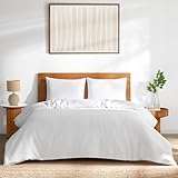 DAPU 100% Linen Duvet Cover Set - Pure Natural French Flax Linen with Multiple Corner...