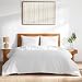 DAPU Pure Linen Duvet Cover Stone Washed European Flax（Full/Queen, Off White, Duvet Cover and 2 Pillowcases