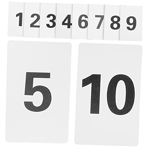 OSALADI 10pcs Plastic Number Cards for Table Durable Digital Display Cards for Desk Home Hanger Labels Easy to Use Safe and Reliable