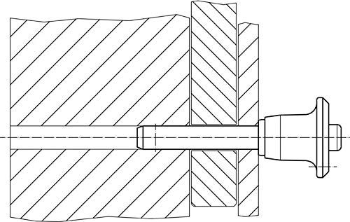 Klemmsperrbolzen, mit Pilzgriff | d1=6 mm / l1=40 mm / Rostfreier Stahl 1.4305 | 22410.0028