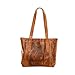 Lady Conceal Conceal Carry Purse Medium Leather Reagan Laced Tote Locking Concealment Zippers (Cognac)