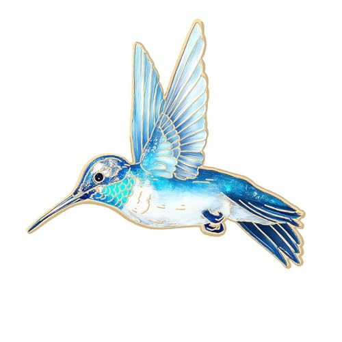 Hummingbird Brooch Pin Metal Enameled Ornament for Purses Hats Backpack Elegant Corsage Pin Daily Party Accessories Hat Decorati