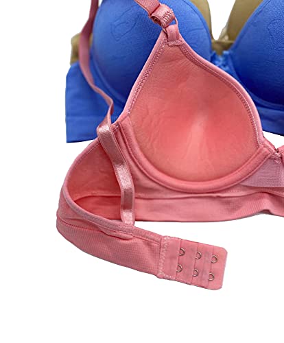 6 Pieces Light to Soft Padded Big Kids Wired Demi/Full Cup Youth Teenager Training Bra 30A 32A 34A 36A3