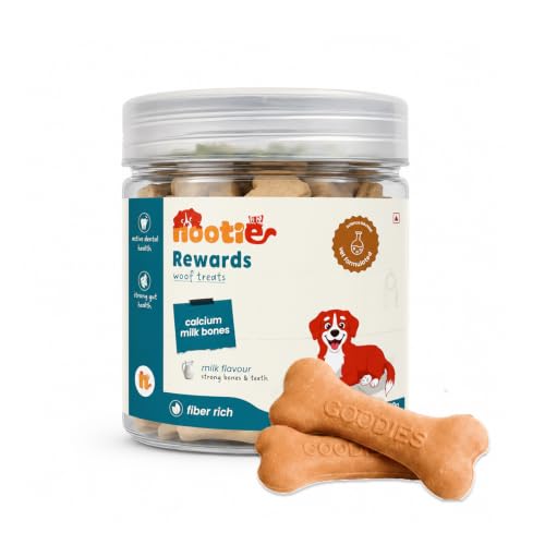 Image of Nootie Calcium Milk Bone Supplement Dog Treats 220gms Supports Strong Gums & Jaws | Helps Maintain Clean Teeth | 100% Digestible & Safe-Milk Flavour