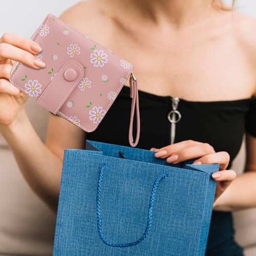 Image of Farcauo Womens Wallet Cute Small Wallets for Women Pink Women's Wallet Kawaii Flower Card Wallets for Women Ladies