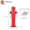 Phaxth 24" H Metal Fire Hydrant for Dogs to Pee On, Vintage Mid & Large Dog Fire Hydrant Pee Post for Outdoor Decor