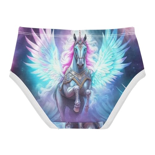 Toddler Girls Underwear 2t Cotton Panties for Girl Durable Kids Briefs Undies Unicorns Glowing Pink Blue2
