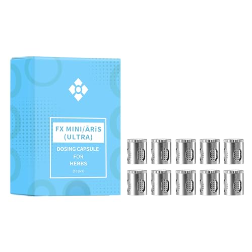 WOLKENKRAFT FX MINI (ULTRA) | Cápsulas dosificadoras ÄRiS (ULTRA) de acero inoxidable | 10 unidades | Accesorios originales para vaporizadores WOLKENKRAFT FX MINI (ULTRA) y ÄRiS (ULTRA)