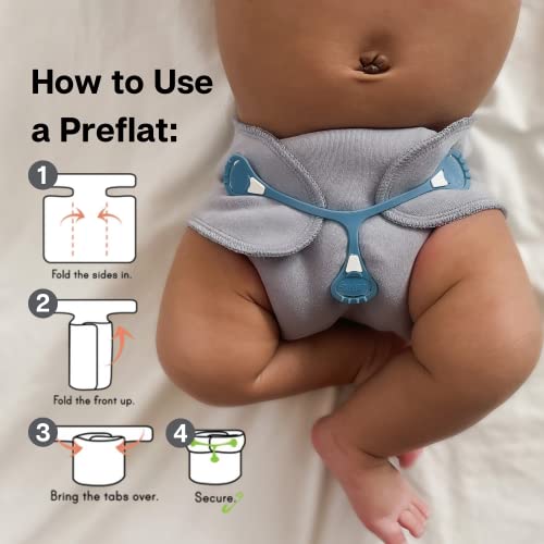 Happy Beehinds Preflat Baby Diapers - Organic Cotton Cloth Diapers For Babies, Soft And Gentle Solution Perfect For Overnight Diapering, With A Custom Fit And Silky Soft Material (Natures Green) #TOP5