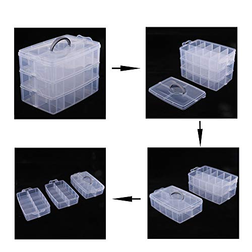 LOVIVER 3 Camadas Pulseira Empilhável Brincos Colar Caso Organizador De Armazenamento De Jóias