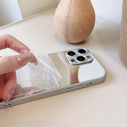 Coque Miroir iPhone 11 Protège Caméra Résistante aux Chocs Bleu