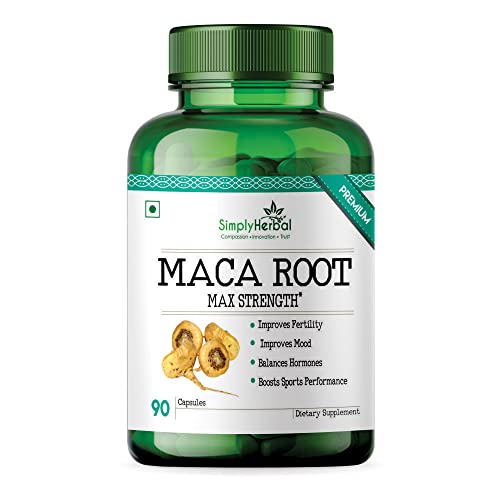 Simply Herbal Maca Root Extract Capsules for Men & Women Organic Supplement Booster for General Health Wellness & Daily Energy – 90 Pills Simply Herbal Maca Root Extract Capsules for Men & Women Organic Supplement Booster for General Health Wellness & Daily Energy – 90 Pills