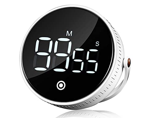 Temporizador de Cocina Digital, Temporizador Magnético de Cuenta Atrás Multifunción con Pantalla LED, Volumen y Brillo Ajustables para Cocina, Fitness, Hornear, Estudiar Cover