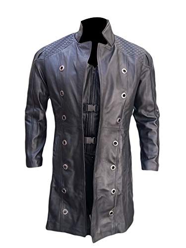 Marche Sydney - Human Revolution Deus Ex Black Trench Leather Coat (2XL)