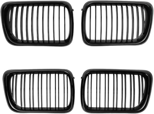 Calandre à double pont finition Single-Glossy Black premium pour E36 - 2