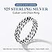 Silvora 5mm Wide Cuban Chain Band Celtic Knot Design Vintage Fashion Delicate Finger Charms Wedding Promise Accessories Size 9