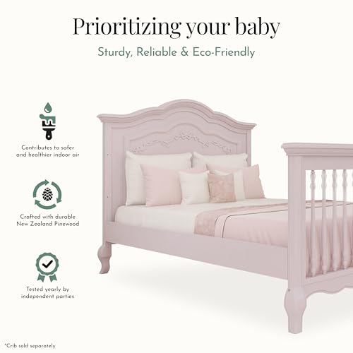 Image of Evolur Aurora Bed Rail, Blush Pink Pearl