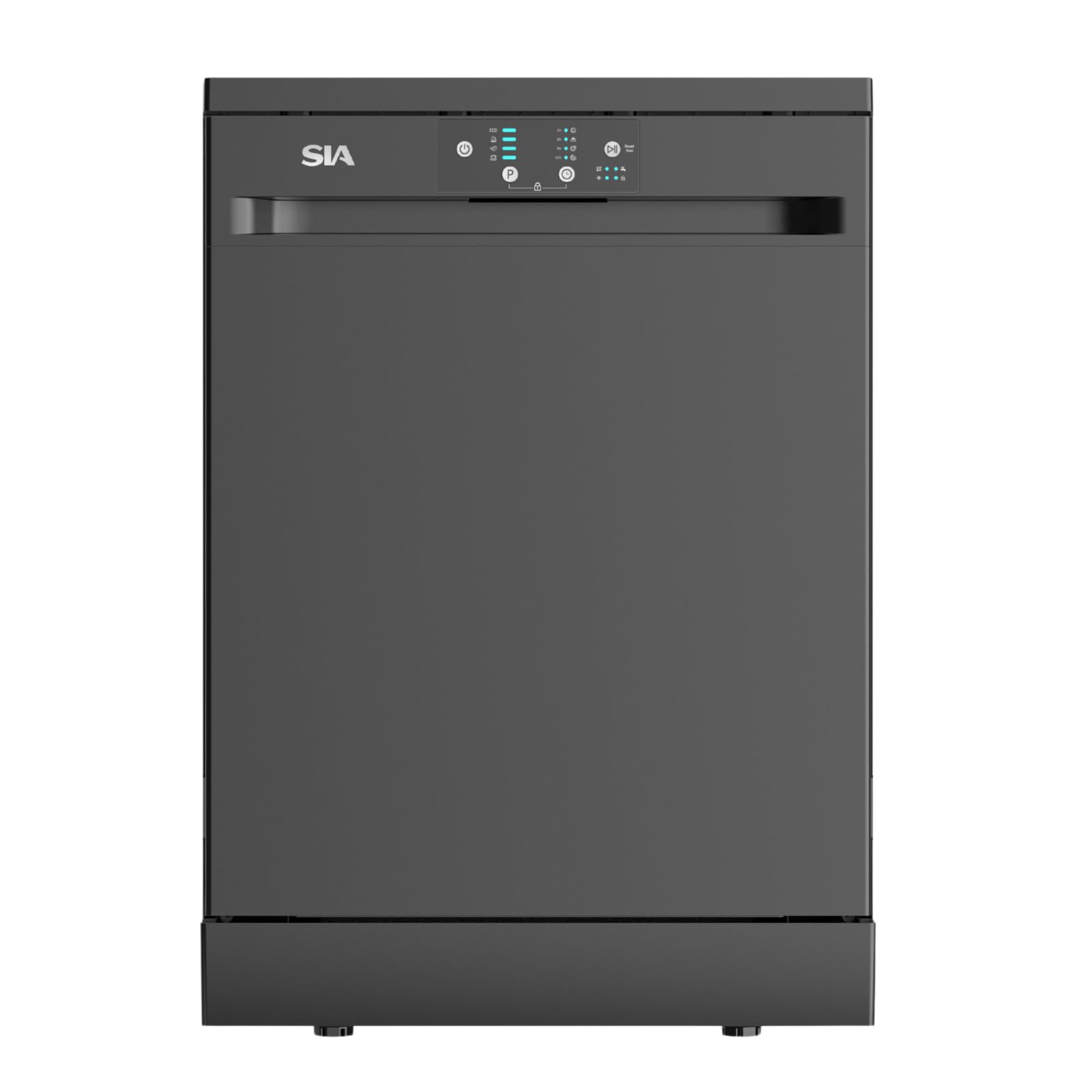 SIA SFSD459BL Freestanding Dishwasher, Slimline 45cm Width, 9 Place Settings, Delay Start, 4 Programs, 29 Minute Quick Wash, Black — view 8