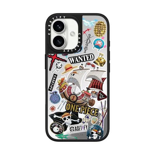 CASETiFY MagSafe Ή~[ iPhone 16 P[X [ː / 1.5m̗NA / ONE PIECE Co-Lab] - Vo[ (ubNop[) -ONE PIECE 25th Straw Hat Crew