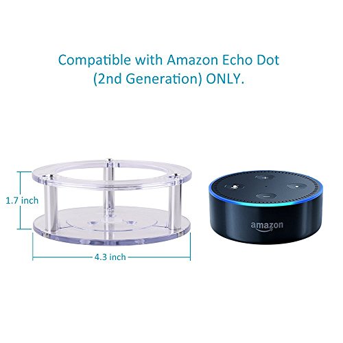 Elecguru acrilico speaker stand per Amazon Echo