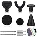 Jigsaw Massage Adapter Bit, Mobility Jigsaw Massage Balls, 6-Piece Bit Sets Muscle Relaxation Trigger Point Massager Heads (Black)