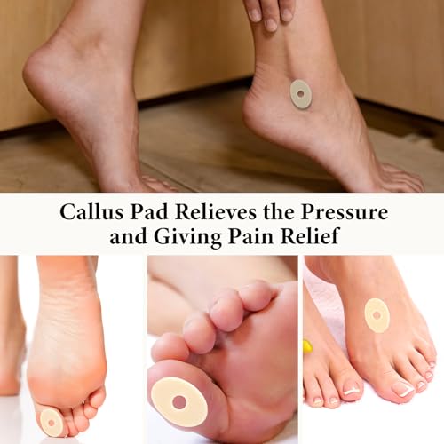 Image of 90 Pcs Corn Cushions for Feet, Corn Pads for Feet, Latex Sponge Foot Callus Pads, Self-Adhesive Foot Care, Corns Protectors and Reduce Friction