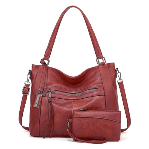 BAIGIO Borsa Donna Grande con Portafogli Borsa Tracolla Donna in Pelle PU Tote Bag Borsetta Borsa...