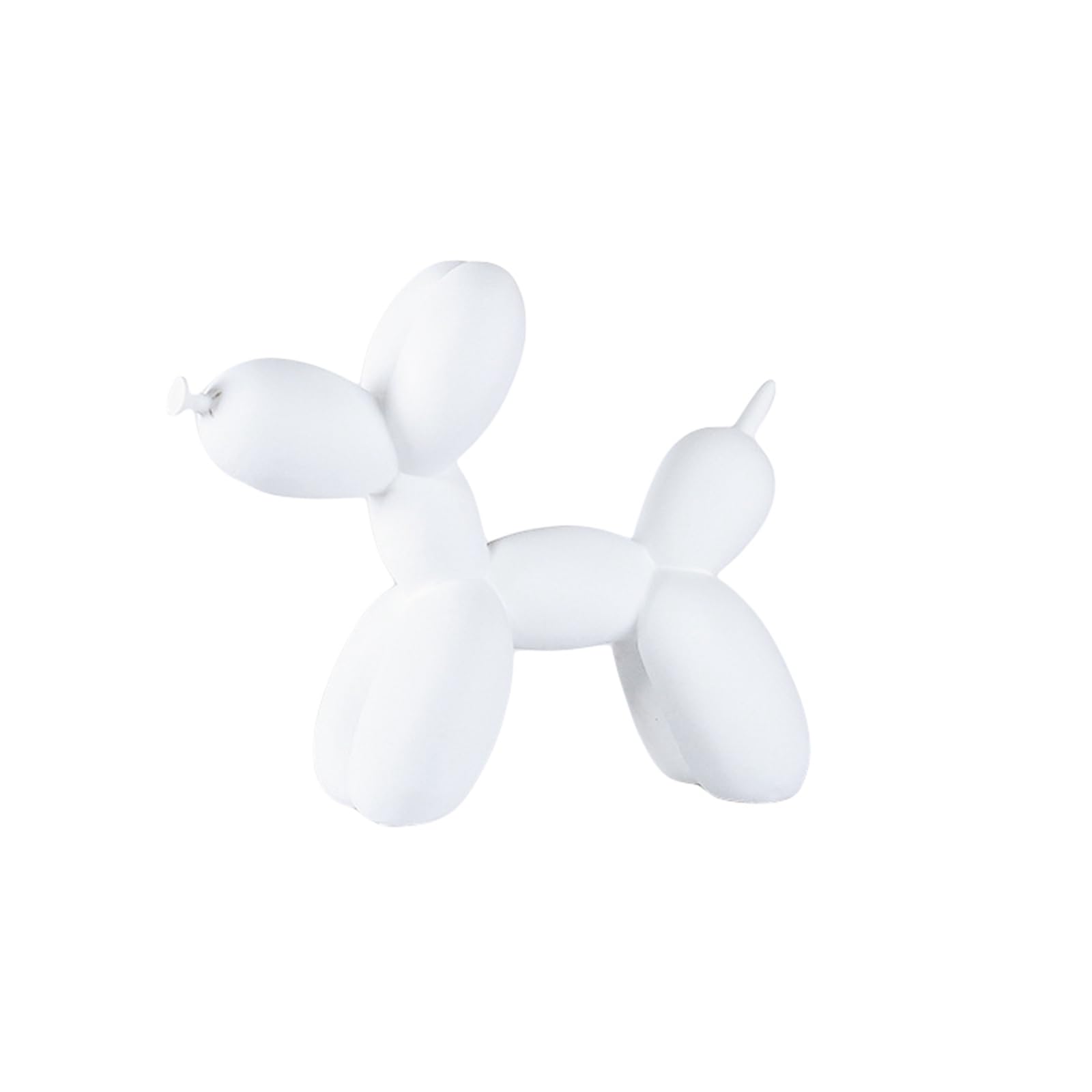 ESSECMBS Creative Balloon Dog Sculpture Modern Home Decoration Trendy Animal Art Collection Resin Figurine Bedroom Living Room (White