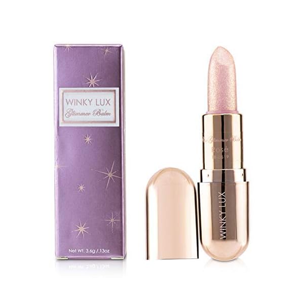 Winky Lux Glimmer Balm, pH Lip Balm, Color Changing Lipstick and Tinted Lip Balm, Vegan & Cruelty Free Lip Balm, Hydrate & Plump, Pink Shimmer Lipstick, RosÃ©