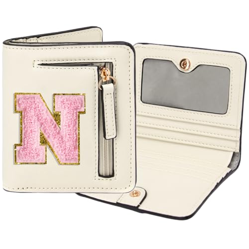Image of Birthday Gifts for Teen Girl Kids Wallet Little Girl Wallets | Small Initial Kid Wallet for Girl Rfid Wallet Preppy Stuff Gifts for Girls 8-12 Beige N
