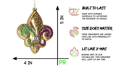 Party Rock | Mardi Gras Glass Ornament | Misfits Collection #TOP2