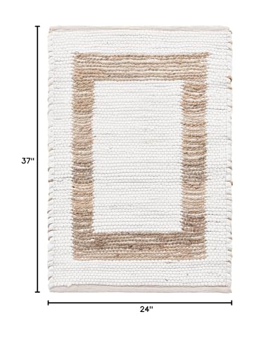 Tapete rectangular Unique Loom 61x91 cm blanco natural miniatura 2