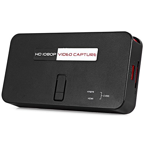 Доод талд view of the EZCAP284 HD 1080P Capture device, showing ventilation holes and product label.