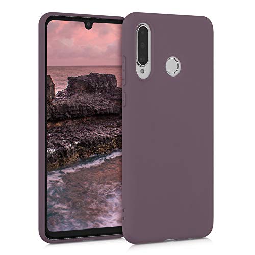 kwmobile Case Compatible with Huawei P30 Lite Case - Soft Slim Protective TPU Silicone Cover - Grape Purple