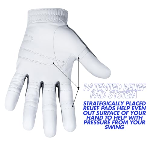 Bionic Luvas – Luvas de golfe masculinas PerformanceGrip Pro Premium feitas de couro Cabretta genuín