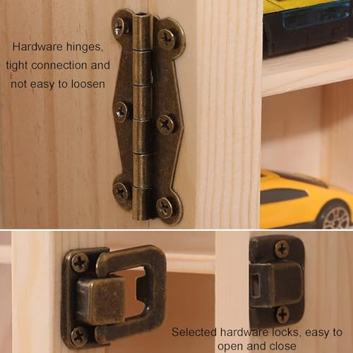 Vitrine aus Holz – Mehrschichtige Vitrine für Sammlerstücke, Spielzeug & Figuren – Wandmontiertes Aufbewahrungsregal für Wohnzimmer, Schlafzimmer, Büro & Spielzimmer (3/4/5/6/7/8 Ebenen) – Bild 7