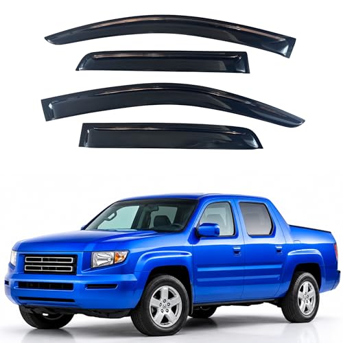 Image of IG Window Visors Fit for 2006-2014 Honda Ridgeline, Out-Channel Rain Guards Vent Wind Deflectors 4PC, Car Accessories for 06-14 Ridgeline
