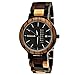 Produktbild Handgefertigte Holzwerk Germany® Matrix Herren-Uhr Öko Natur Holz-Uhr Holz Armband-Uhr Braun Schwarz Zebra Muster Analog Quarz-Uhr Datum und Wochentag Anzeige