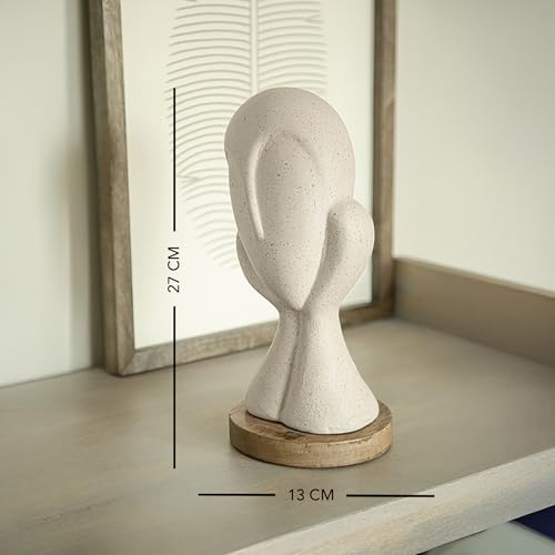 Image of Ellementry Spellbound Face Ecomix Sculpture 27 cm Tall, Home Decor Showpiece Figurine for Living Room & Office, Modern Asthetic Tabletop Decorative Accent, Unique Gift Item for Shelf Decoration