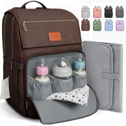 Image of PILLANI Baby Diaper Bag Backpack - Large Bag for Boys & Girls, Waterproof Diaper Backpack - Travel Diaper Bags w /Changing Pad, Baby Registry Search & Shower Gifts - Essentials Must Haves Newborn Stuff