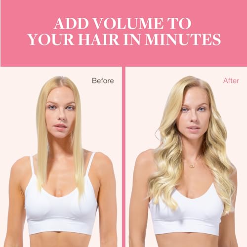 Image of GOO GOO Clip in Hair Extensions Real Human Hair, Remy Human Hair Extensions Clip ins for Women, Natural Human Hair, 18inch 130g 7Pcs, 18D /22F Dirty Blonde Highlights
