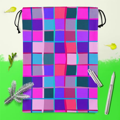 Image of ArtzFolio Brushstrokes & Stripes D1 | Reusable Sack Bag | Bag for Gym, Storage, Vegetable & Travel