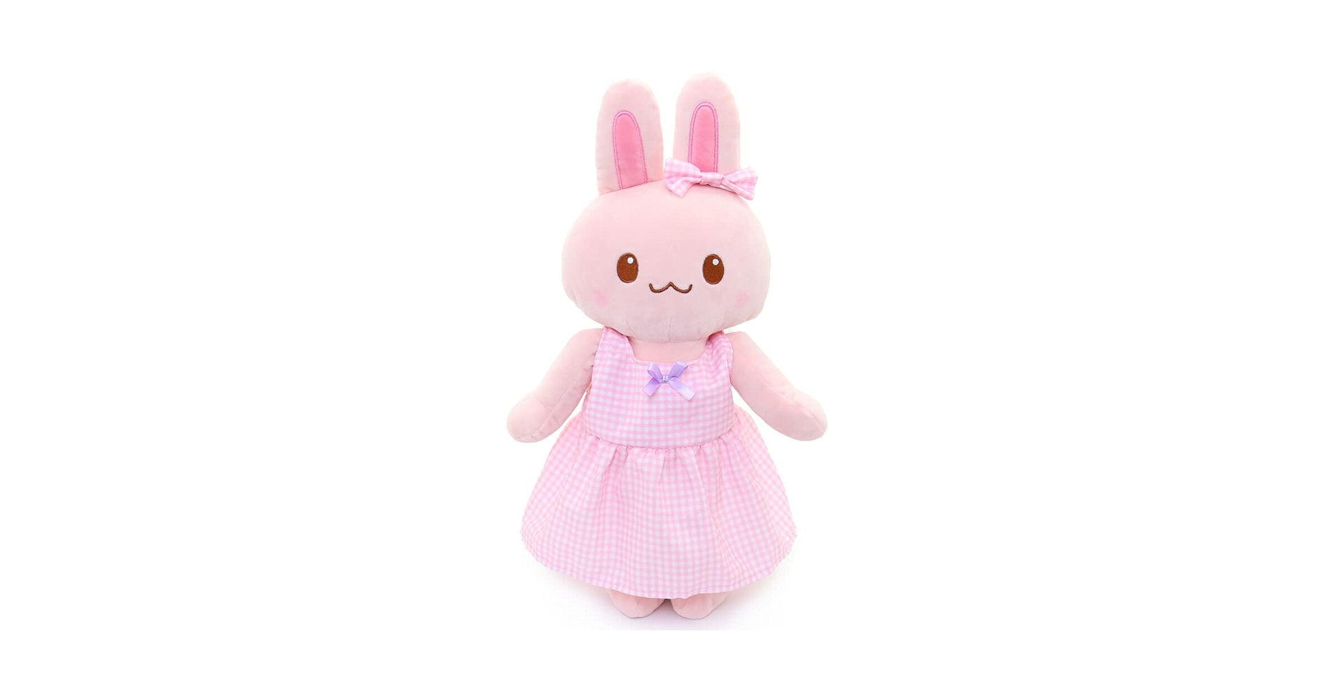 WONDERFUL WORLD ギンガムウサギ コサージュ 3色 セット Amazon.co.jp: オーロラ ワールド ぬいぐるみ ウサギの親子 S 這