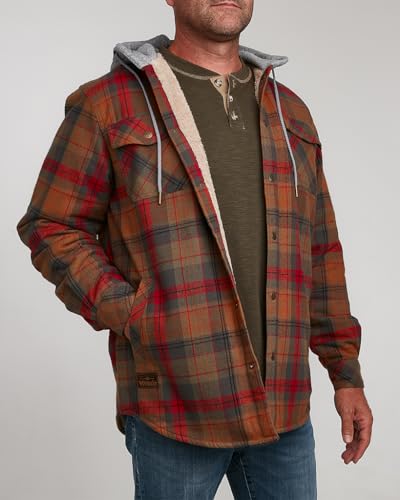 Image of Venado Northwoods Hooded Shirt Jacket - Work Coat for Men
