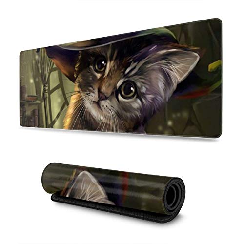 Samhain Nette Haustier Katze Wicca Hexe Wicca Buch Desktop Tastatur Matte und Gaming Laptop Erweiterte Mauspad Gamer Computerzubehör Cool