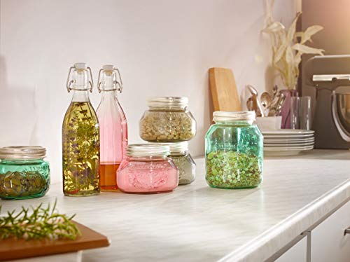 Leifheit Barattolo, Vetro, Vetro, Verde, 12,5 x 9