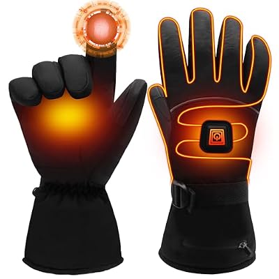 MMlove Heated Gloves for Men Women, Waterproof Touchscreen Rechargeable Heated Gloves,Outdoor Indoor Battery Powered Hand Warmers for Camping Fishing Motorcycling Skiing