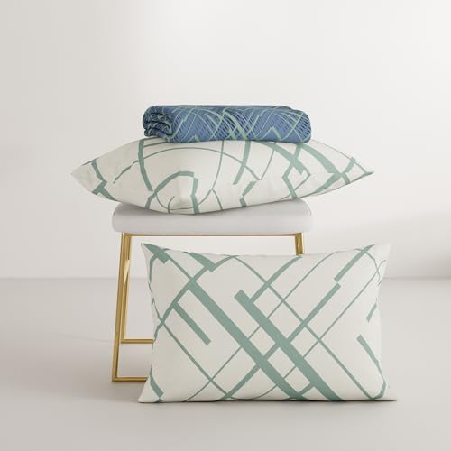 Image of Stoa Paris 100% Cotton Super King Bedsheet with 2 Pillow Covers for King & Double Beds,180TC Printed Bedding Set, Breathable, All-Season Comfort, Lightweight, Urbanscape - Mosaic Canopy (274x274cm)